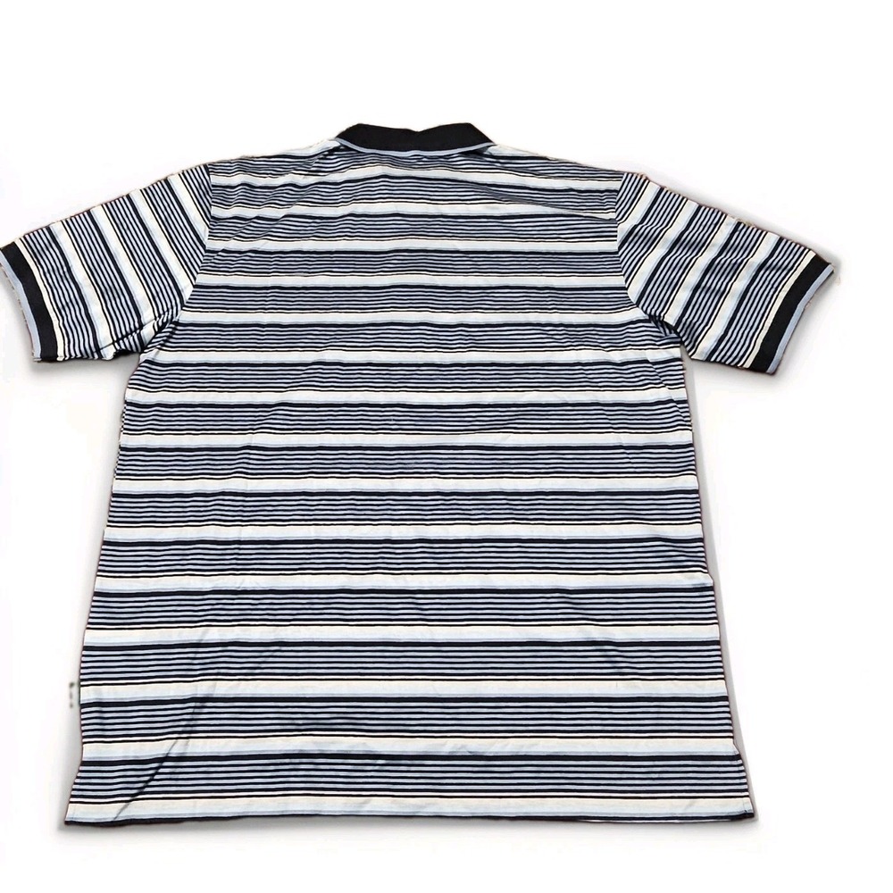 Hugo Boss Golf Men Blue Striped Polo Shirt Ben B 870 Made in Italy NWT Size L - Picture 8 of 8